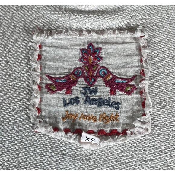 Johnny Was Draped Open Front Cardigan Aztec Embroidered Waterfall Size XS - Picture 8 of 9